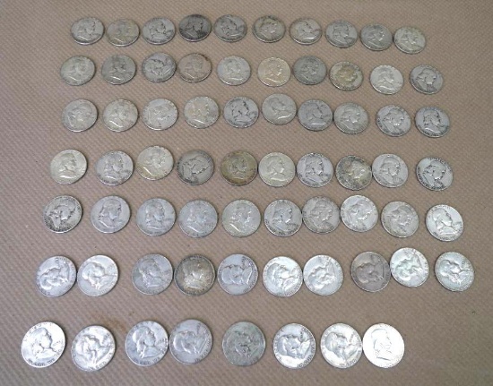 Sixty-Eight 1952 90% Silver Half Dollars