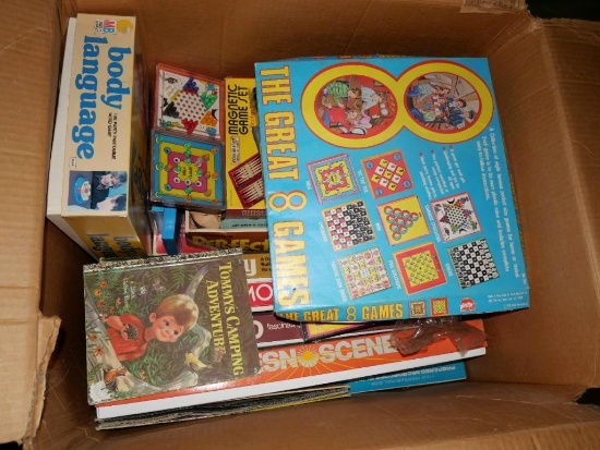 Box of Vintage Board Games