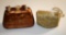 Style Craft Marbled Amber Lucite Box Purse and Gold Beaded Case Purse