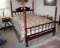 Solid Cherry Wood Poster Bed and Side Table Set from the Lillian Russel Collection by Davis Cabinet