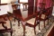 Incredible Elaborate Mohogany Claw-Foot Dining Table with Six Chairs and Additional Leaf
