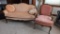 Bernhardt Victorian Inspired Settee and Side Chair