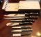 Set of Cutco Kitchen Knives, Two by Hoffritz, and Pampered Chef Paring Knife