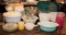 Pyrex Casserole, Milk Glass Bowls, French Chef Duck Pan, Tupperware, and More
