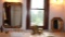 Two Gold Framed Mirrors and Bathroom Set