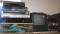 Mixed Electronics, DVD Player with Box, Turntable, Stereo System, and More