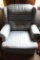 Upholstered Blue Rocker