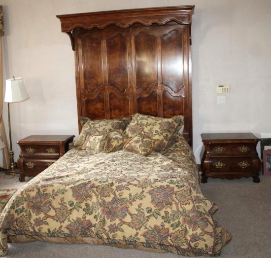 Incredible 6-Piece Queen Teister Bedroom Set by Henredon Furniture Industries NC