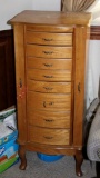 Tall Wood Footed Jewelry Box