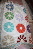 Beautiful Hand-Made Flower Quilt