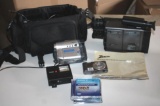 Sony HandyCam, Zenith Compact VHS Recorder, and Sony Cyber Shot Camera