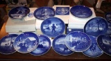 Sixteen Pieces Royale de Copenhague Collectible Porcelain Plates