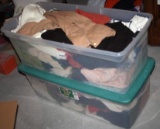 Two Tubs Full of Women's Sweaters, Vintage and Contemporary Styles