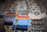 Three Excellent Vintage Sweaters by Collage Dress and Campus Leather Jacket