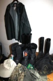 New Men's and Women's Snow Boots, Rain Boots, Mixed Hats, and Carhartt Rain Coat