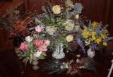Large Artificial Floral Arrangements in Vases