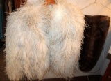 Wild Hackle Feather Coat and Fur Stole