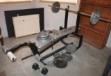 Weider Weight Bench with Mixed Weights