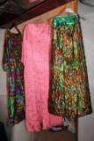 Lounge Craft 1970s Quilted Pink Housecoat, Quilted Jumper and Skirt