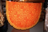 Beautiful Round Vintage Cotton Throw, Looks like Bates Brand