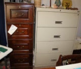 4-Drawer Horizontal Filing Cabinet and Wood 4-Drawer Standard Filing Cabinet from Ashley