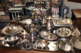 Extensive Collection of Silver-Plate Serving Ware