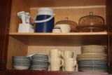 Mixed Stoneware, Pedestal Cake Plates, New and Used Water Bottles, and More