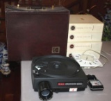 Kodak Carousel 700 Slide Projector with Leather Case and Four Slide Trays
