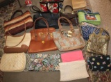 Approximately 15 Mixed Knit and Woven Purses and Sets