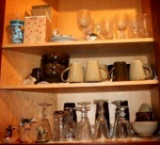 Glass Ware and Other Contents of Cabinet