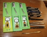 Mixed Metal Pens and Pencils and Bug Key Chains