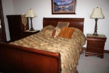 Excellent Six Piece Queen Bedroom Set with Sleigh bed