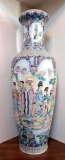 5' Chinese Famille Rose Palace Vase