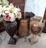 Copper Pot and Decorative Vases