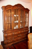 Beautiful Large Walnut Dining Hutch from the Drexel Heritage Collection