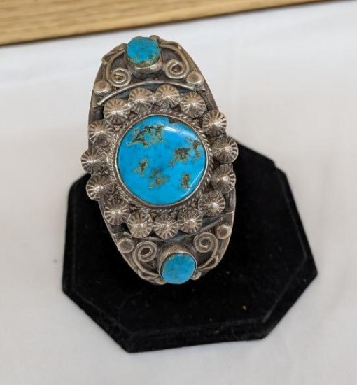 Artist Stamped Turquoise Cuff