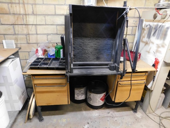 Coating bench, Air Collector & Vent System