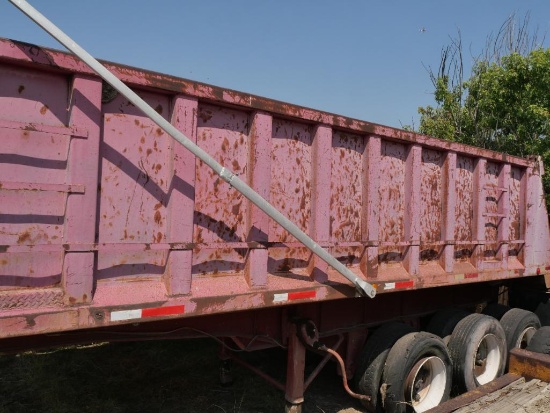 Red Three Axle Dump Trailer