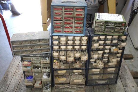 Mixed Shop Organizers Loaded with Mixed Bits and Hardware
