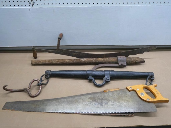 Hay Knife & Two Disston Saws