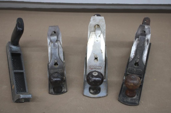 Two Stanley and One Craftsman Wood Plane with Stanley Surform Plane