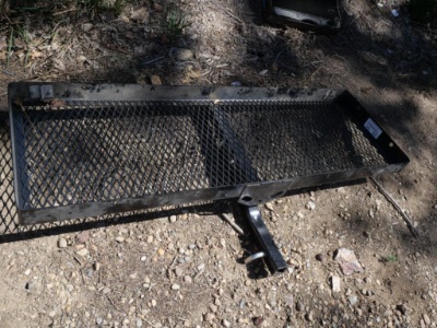 Black Metal Hitch Cargo Rack