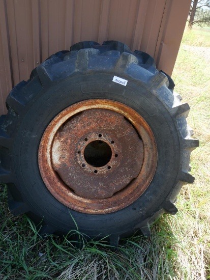 Two 11-22.5 Tractor Wheels & Tires