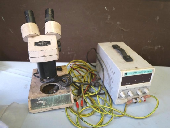 Swift Stereo Eighty Microscope & QW-MS3010D DC Power Supply