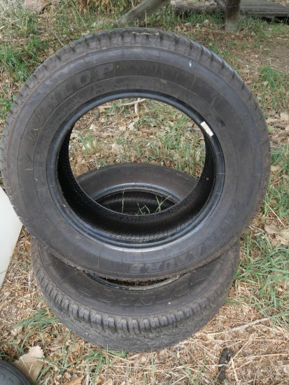 Two Dunlop P205/ 65R15 Tires