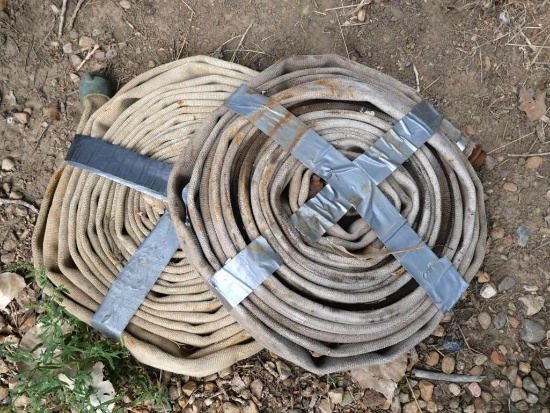 Two 1-1/2" Diameter Fire Hoses