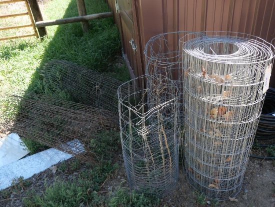 Five Rolls of Metal Fencing