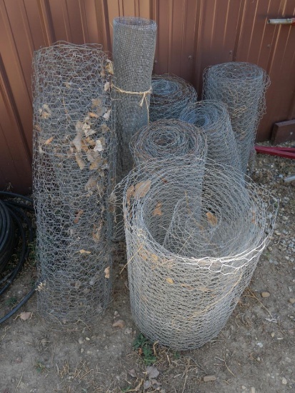 Eight Partial Rolls of Chicken Wire