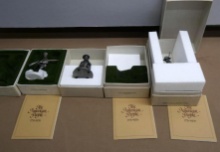 Three American People Pewter Figurines