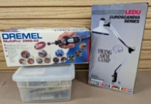 Dremel Multi Pro 3966-02, Swing Arm Lamp, and Accessories